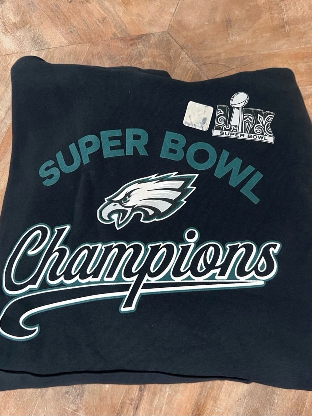 Super Bowl Champions Black Crewneck Sweatshirt. Philadelphia Eagles